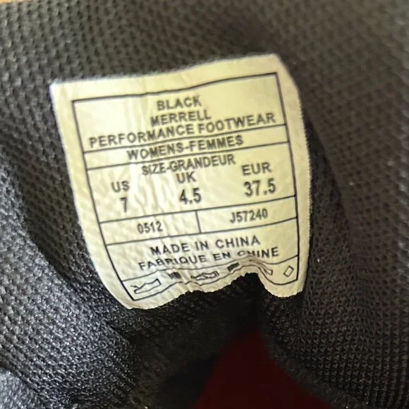 Merrell Womens Hiking Boots Waterproof Black Size 7 - Picture 6 of 6